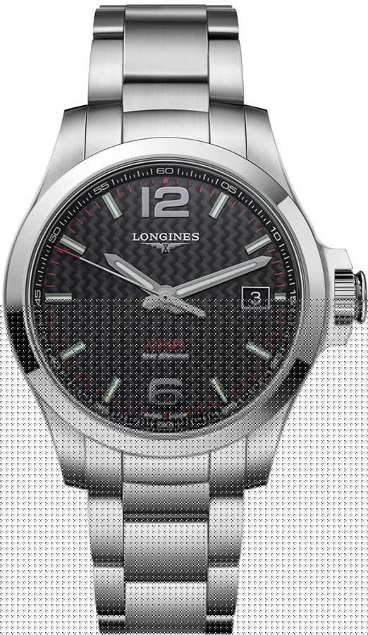 Longines Conquest V.H.P. Black Carbon Dial Men's Watch L3.716.4.66.6
